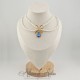 Collier Perles et Strass - Bleu
