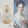 Collier Perles et Strass - Bleu