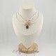 Collier Perles et Strass - Bleu