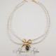 Collier Perles et Strass - Bleu