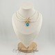 Collier Perles et Strass - Bleu