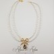 Collier Perles et Strass - Gris