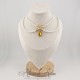 Collier Perles et Strass - Jaune