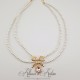 Collier Perles et Strass - Rose