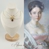 Collier Perles et Strass - Violet