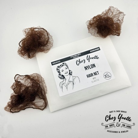 1940'S Hairnet - Résille nylon des année 1940 - Reproduction - Lot de 3 filets nylon invisibles