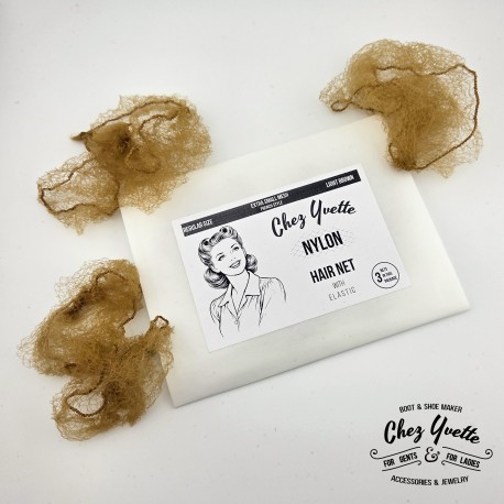 1940'S Hairnet - Résille nylon des année 1940 - Reproduction - Lot de 3 filets nylon invisibles