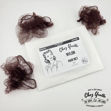 1940'S Hairnet - Résille nylon des année 1940 - Reproduction - Lot de 3 filets nylon invisibles