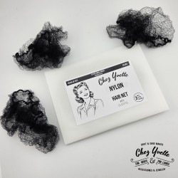 1940'S Hairnet - Résille nylon des année 1940 - Reproduction - Lot de 3 filets nylon invisibles