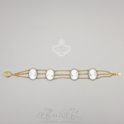 Bracelet  Camées - Bleu/Blanc