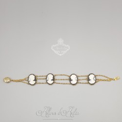 Bracelet  Camées - Noir/Blanc